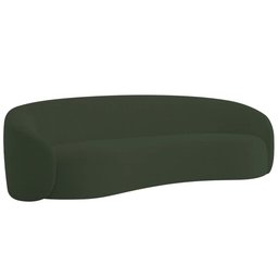 Kit Sofá 3 Lugares 180cm e Poltrona Orgânica Luxo Recepção Amore Linho Verde - 8