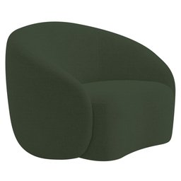 Kit Sofá 3 Lugares 180cm e Poltrona Orgânica Luxo Recepção Amore Linho Verde - 9