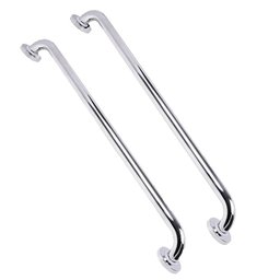 Alça Barra De Apoio 70 Cm Aço Inox Kit 2 Uni Segurança Acessibilidade Idoso Cadeirante Corrimao LEVA - 1