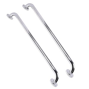 Alça Barra De Apoio 70 Cm Aço Inox Kit 2 Uni Segurança Acessibilidade Idoso Cadeirante Corrimao LEVA