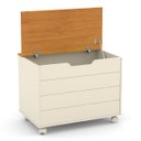Ver imagem 2 de Baú Infantil Toy Matic Cor Off White/freijó