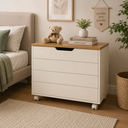 Ver imagem 3 de Baú Toy Matic Móveis Off White Freijó 51481 Quarto Infantil Bebe