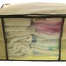 Kit 3 Caixa Organizadora Roupas Multiuso Toalha Lençóis Roupa De Cama Em TNT Dobrável 45x45x20cm - 7