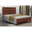 Ver imagem 1 de Cama Queen Size Vitória de Madeira Maciça Angelim Pedra/tauari - Cor Castanho