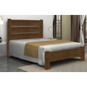 Ver imagem 1 de Cama Queen Size Vitória de Madeira Maciça Angelim Pedra/tauari - Cor Imbuia