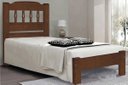 Ver imagem 1 de Cama de Solteiro Roma de Madeira Maciça Tauari - Cor Castanho