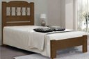 Ver imagem 1 de Cama de Solteiro Roma de Madeira Maciça Tauari - Cor Imbuia