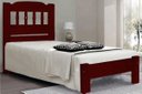 Ver imagem 1 de Cama de Solteiro Roma de Madeira Maciça Tauari - Cor Mogno