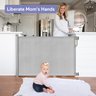 Portão Retrátil de Segurança Momcozy 71” X 33” Cinza para Bebês e Pets - 7