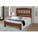 Ver imagem 1 de Cama de Casal Viena de Madeira Maciça Angelim Pedra/tauari - Cor Castanho