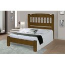 Ver imagem 1 de Cama de Casal Viena de Madeira Maciça Angelim Pedra/tauari - Cor Imbuia