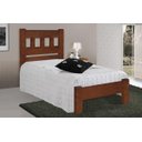 Ver imagem 1 de Cama de Solteiro Marrocos de Madeira Maciça Angelim Pedra/tauari - Cor Castanho