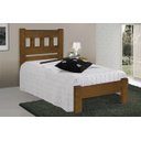 Ver imagem 1 de Cama de Solteiro Marrocos de Madeira Maciça Angelim Pedra/tauari - Cor Imbuia