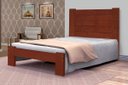 Ver imagem 1 de Cama de Casal Malbec de Madeira Maciça Tauari - Cor Castanho