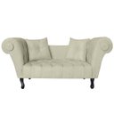 Ver imagem 1 de Recamier Divã Namoradeira Dubai Capitonê Suede Bege