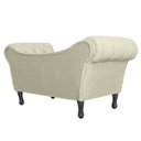 Ver imagem 3 de Recamier Divã Namoradeira Dubai Capitonê Suede Bege