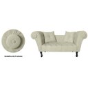 Ver imagem 5 de Recamier Divã Namoradeira Dubai Capitonê Suede Bege