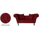 Ver imagem 4 de Recamier Divã Namoradeira Dubai Capitonê Suede Bordô