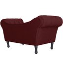 Ver imagem 3 de Recamier Divã Namoradeira Dubai Capitonê Suede Bordô