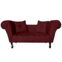 Ver imagem 1 de Recamier Divã Namoradeira Dubai Capitonê Suede Bordô