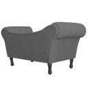 Ver imagem 3 de Recamier Divã Namoradeira Dubai Capitonê Suede Cinza