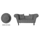Ver imagem 5 de Recamier Divã Namoradeira Dubai Capitonê Suede Cinza