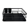 Escorredor de Louças 9 Pratos Preto Fosco Mor Compacto com Bandeja Porta Talher - 2
