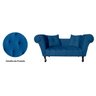 Recamier Divã Namoradeira Dubai Capitonê Suede Azul Marinho - 4