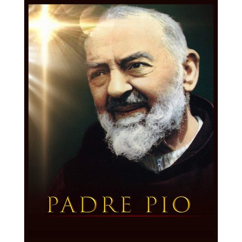 Quadro Padre São Pio de Pietreltina 40x50cm Moldura e Vidro