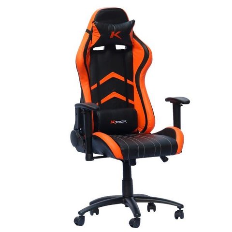 Cadeira Gamer Ktrok Ktrone Giratória Retrátil - Laranja