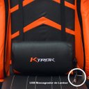 Ver imagem 6 de Cadeira Gamer Ktrok Ktrone Giratória Retrátil - Laranja