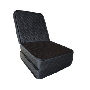 Puff Multiuso Solteiro Preto 3em1 D33 1,80x0,60x0,10