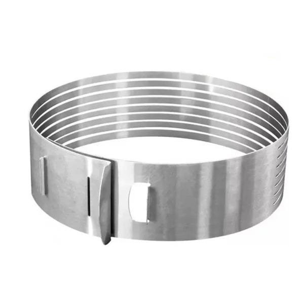 Molde De Bolo Aro Cortador De Bolo Aço Inox Camada Ajustável - 2