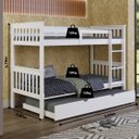 Ver imagem 4 de Beliche Triplo Solteiro de Madeira com Cama Auxliar