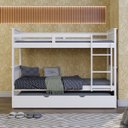 Ver imagem 2 de Beliche Triplo Solteiro de Madeira com Cama Auxliar