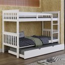 Ver imagem 1 de Beliche Triplo Solteiro de Madeira com Cama Auxliar