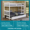 Ver imagem 3 de Beliche Triplo Solteiro de Madeira com Cama Auxliar