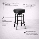 Ver imagem 4 de Banqueta Giratória Cozinha Bancada Área Gourmet Preta
