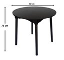 Ver imagem 5 de Jogo de Jantar Colonial Brisa Mesa 90 Cm + 04 Cadeiras Preta Rustico