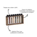 Ver imagem 3 de Porta Tempero de Madeira Pinus Horizontal com 8 Tubos - Stolf