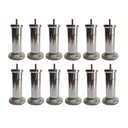 Ver imagem 7 de Kit com 12 Pés para Cama Box ou Baú Queen King Plástico Ultra Resistente Varian Cromado 13cm Altura