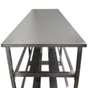 Ver mais imagens de Mesa Aço Inox Industrial 150x70x90 cm Prateleiro Duplo Fenestrado Nortinox