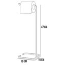 Ver imagem 4 de Suporte Papeleira de Chão para Banheiro Lavabo Set Aço Multiuso D01 Preto Fosco - Lyam Decor