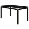 Jogo de Mesa Malva Vidro Preto 140 cm com 6 Cadeiras 118 Preto Rattan Artefamol - 3