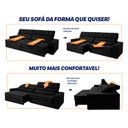 Ver imagem 5 de Sofá Retrátil Reclinável 250cm Albany Suede Velut com Molas Ensacadas - King House