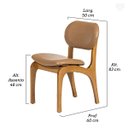 Ver imagem 4 de Kit 8 Cadeiras de Jantar Estofada Rafine Madeira Castanho Impermeável Marrom