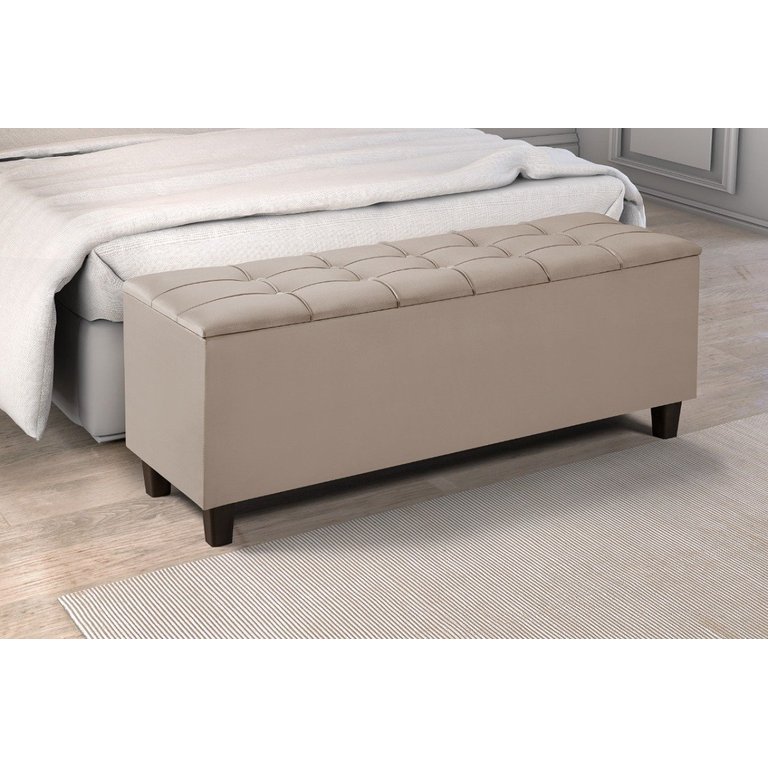 Baú Recamier Bali Cama Casal 150cm Quarto Sala Organizador
