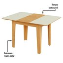 Ver imagem 4 de Mesa Jantar Extensível 90 a 127 cm Quadrada ou Retangular 100% MDF Dalla Costa Cor:Carvalho Rosé
