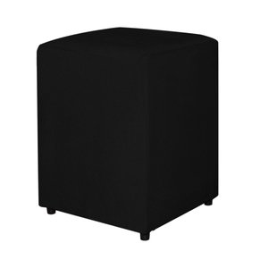 Puff Dado Quadrado Cubo Corino Preto - Fm Cor:preto
