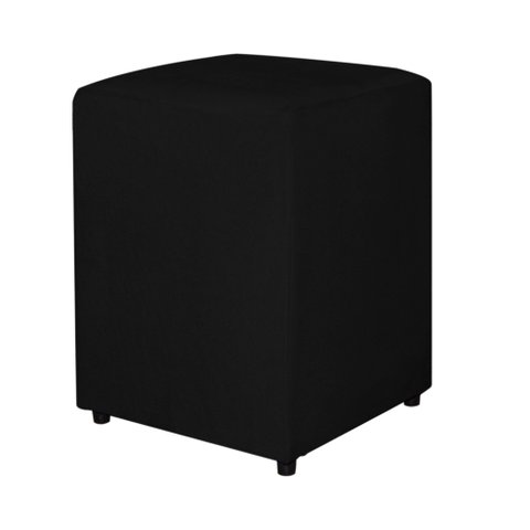 Puff Dado Quadrado Cubo Corino Preto - Fm Cor:preto